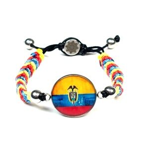 Men Patriot Bracelet-Adjustable Venezuela Flag Bracelet- Venezuela Flag Colors-V